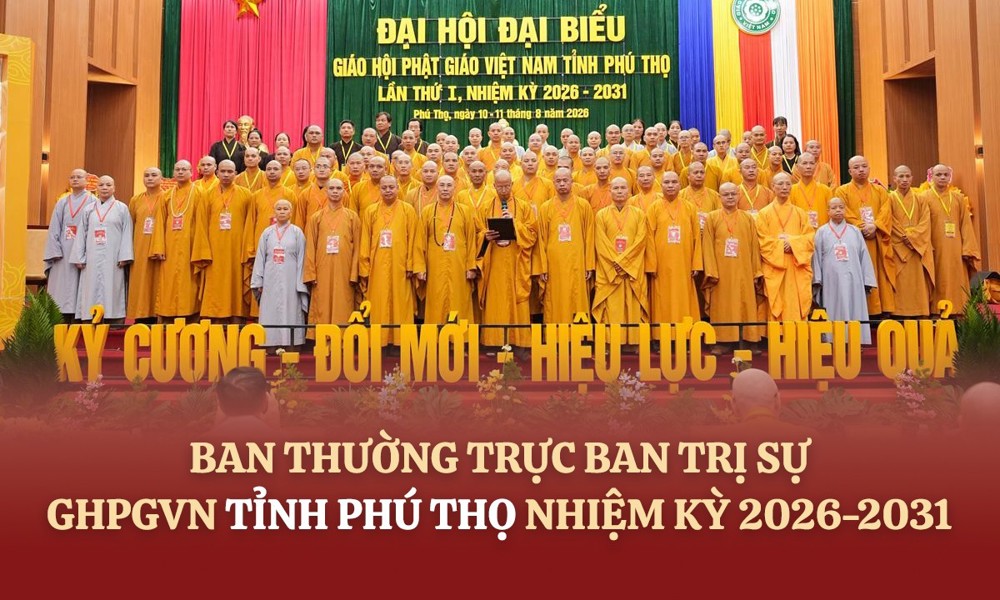 Danh sách và chức danh Ban Thường trực Ban Trị sự GHPGVN tỉnh Phú Thọ, nhiệm kỳ 2026-2031
