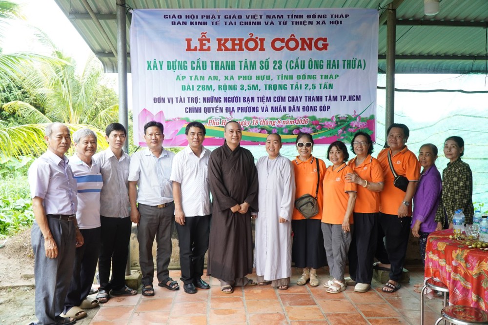 Đồng Tháp: Khởi công xây dựng cầu Thanh Tâm số 23 (cầu Ông Hai Thừa)