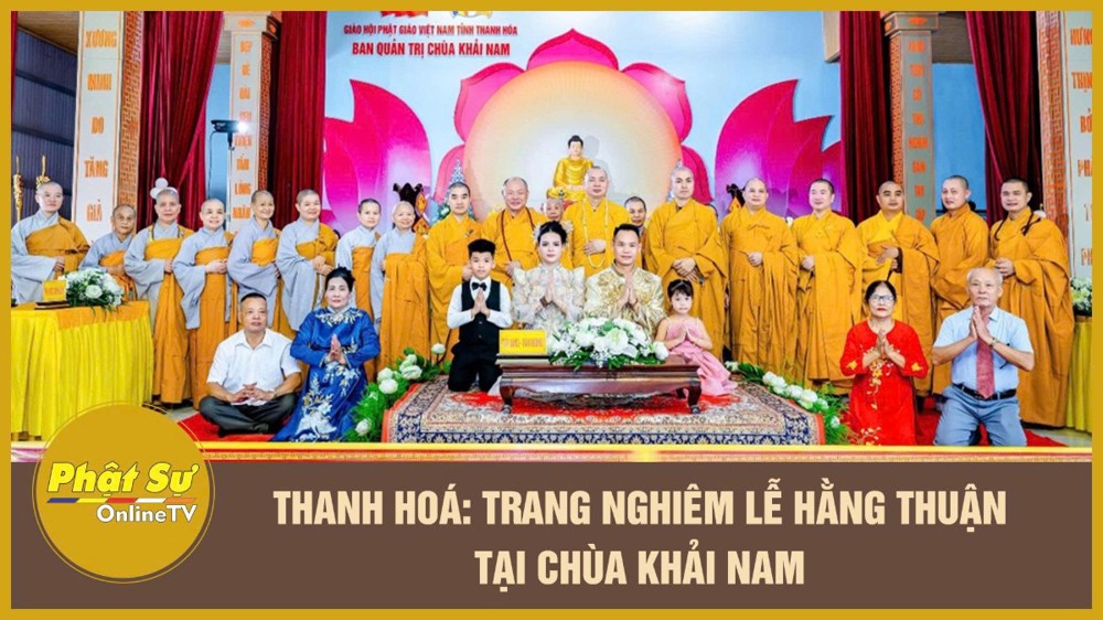 [Video] Thanh Hoá: Trang nghiêm lễ hằng thuận tại chùa Khải Nam