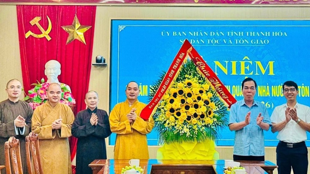 Thanh Hóa: Ban Trị sự GHPGVN tỉnh chúc mừng Sở Dân tộc và Tôn giáo nhân Ngày truyền thống ngành