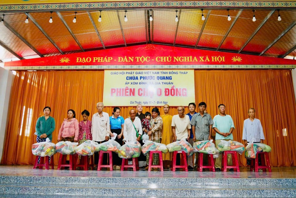 Đồng Tháp: Chùa Phước Quang tổ chức “Phiên chợ 0 đồng” nhân mùa Vu lan Báo hiếu PL.2570 