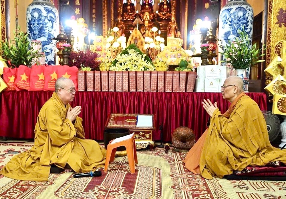 Cục An ninh Nội địa – Bộ Công an thăm, chúc mừng GHPGVN nhân dịp Vu lan PL.2570, DL.2026 tại trụ sở TƯ GHPGVN chùa Quán Sứ