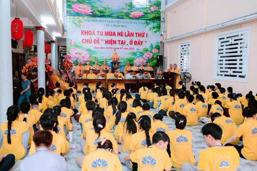 Đà Nẵng: Chùa Pháp Hoa khai mạc Khóa sinh hoạt Phật pháp mùa Hè “Hiện tại và ở đây”