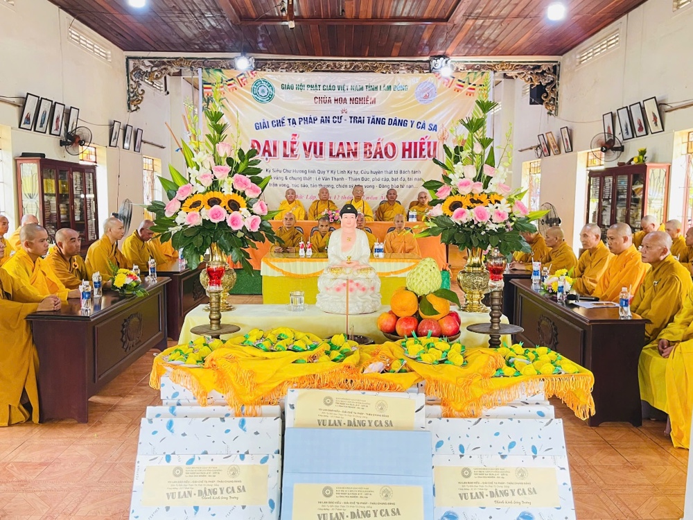 Lâm Đồng; Đạo tràng chùa Hoa Nghiêm tổ chức lễ Vu Lan báo hiếu và tạ pháp an cư PL.2570
