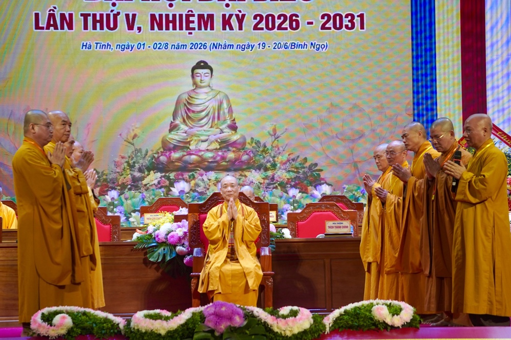 Hà Tĩnh: Thượng tọa Thích Chiếu Tuệ được suy cử tân Trưởng ban Trị sự GHPGVN tỉnh, nhiệm kỳ 2026-2031插图21