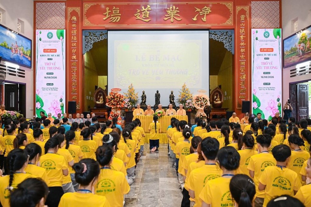 Đà Nẵng: Bế mạc Khóa tu mùa hè năm 2026 chủ đề “Trở Về Yêu Thương” tại chùa Linh Ứng
