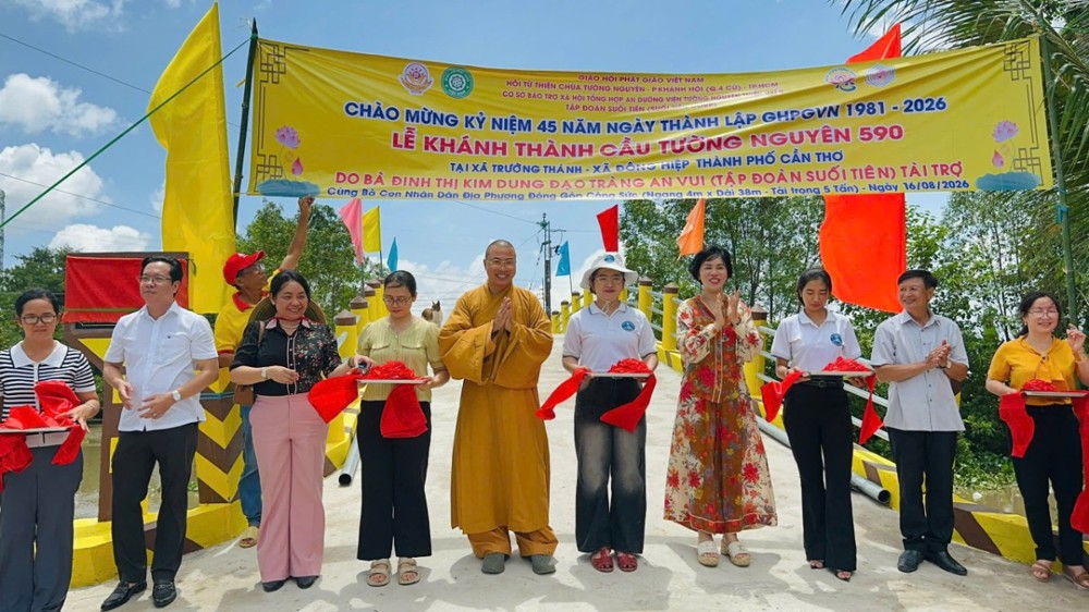 Hội Từ thiện chùa Tường Nguyên tổ chức nhiều hoạt động an sinh xã hội tại miền Tây