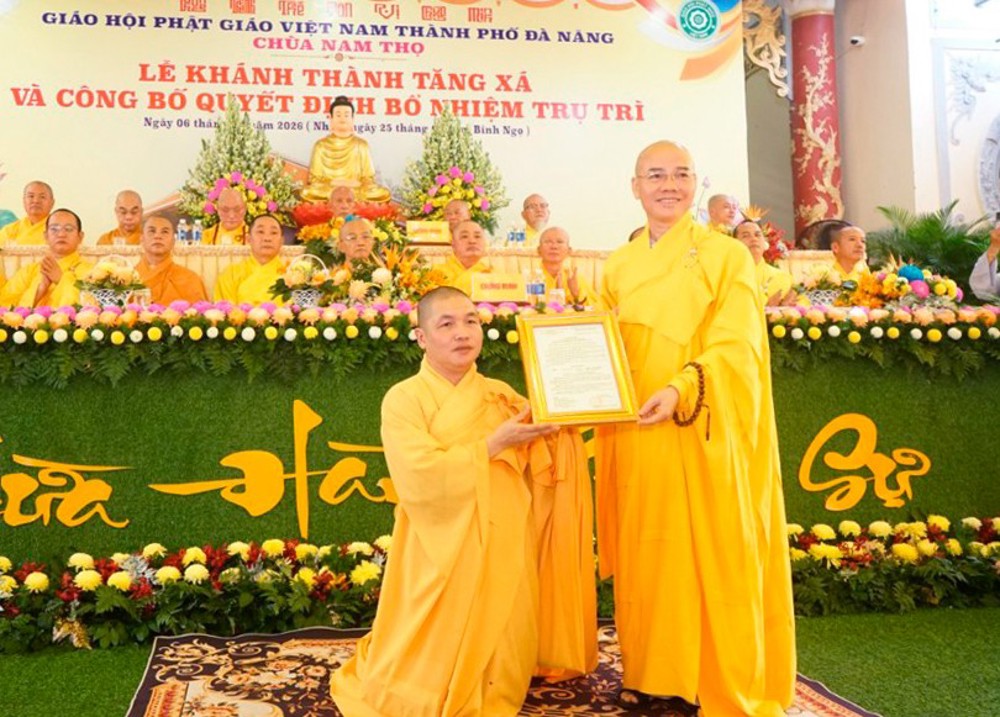 Đà Nẵng: Khánh thành Tăng xá và công bố quyết định bổ nhiệm trú trì chùa Nam Thọ