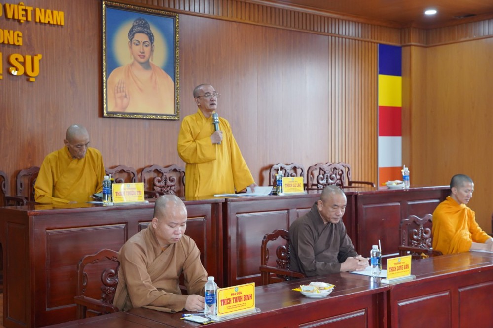 Vĩnh Long: Ban Trị sự Phật giáo khu vực Vĩnh Long (cũ) họp tổng kết hoạt động Phật sự và triển khai các Phật sự trọng tâm trong thời gian tới