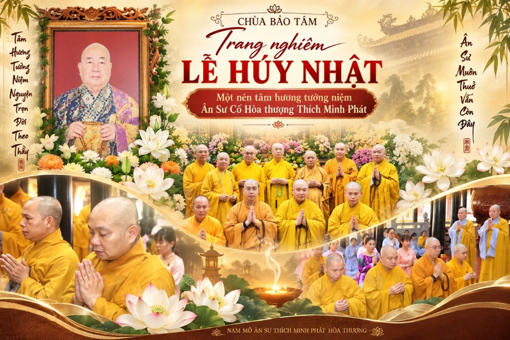 Vĩnh Long: Chùa Bảo Tâm trang nghiêm Lễ Húy nhật - Một nén tâm hương tưởng niệm Ân Sư Cố Hòa thượng Thích Minh Phát 