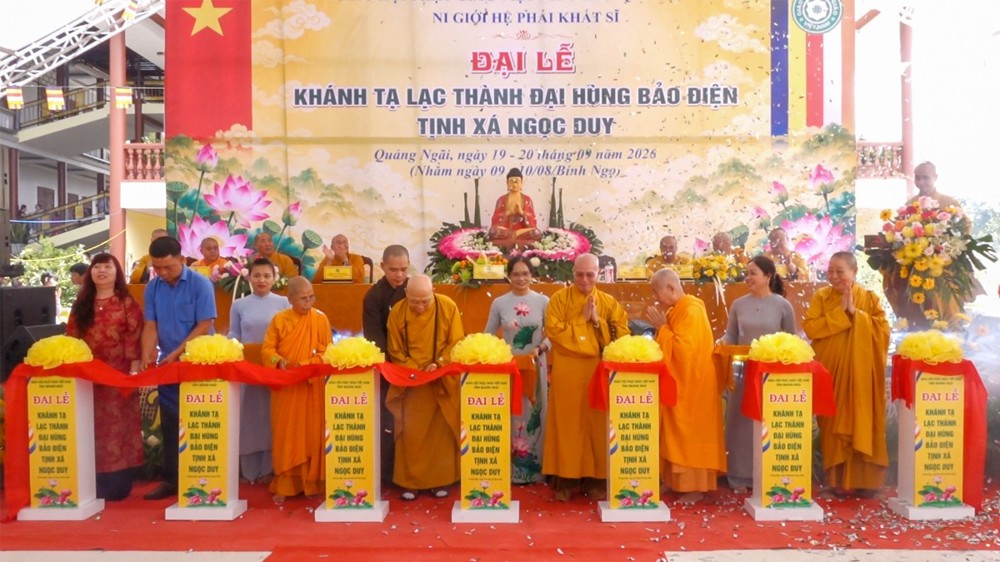 Quảng Ngãi: Khánh tạ lạc thành ngôi Chánh điện Tịnh xá Ngọc Duy