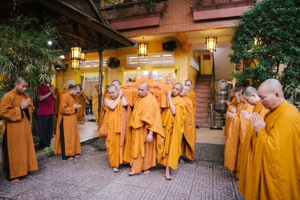 TP.HCM: Trang nghiêm lễ nhập kim quan Hòa thượng Giác Tuấn