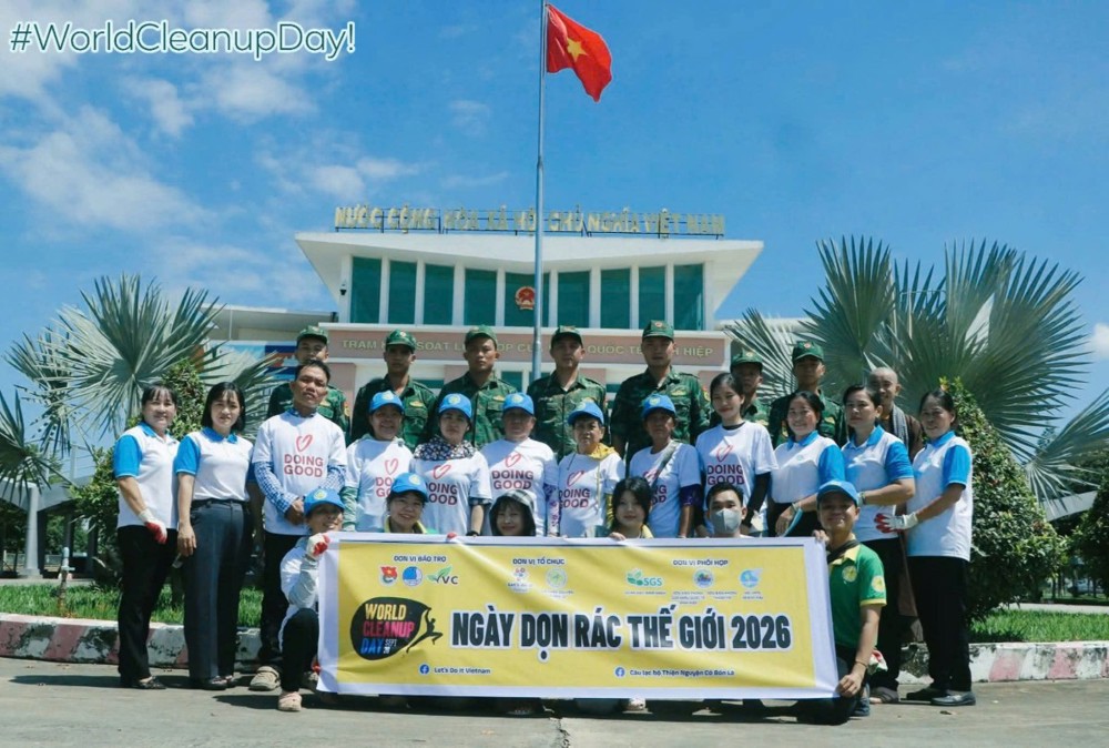 Tây Ninh: Hưởng ứng Ngày Dọn rác Thế giới 2026 tại khu vực biên giới Bình Hiệp