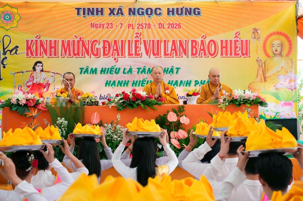 An Giang: Lắng đọng mùa Vu lan và lễ an vị tôn tượng Di Lặc tại Tịnh xá Ngọc Hưng