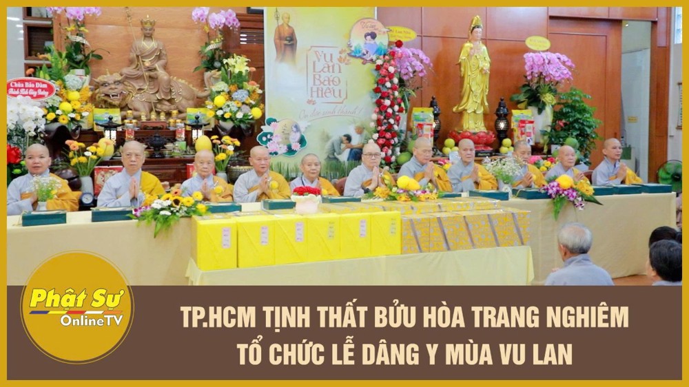 [Video] TP.HCM: Tịnh thất Bửu Hòa trang nghiêm tổ chức lễ dâng y mùa Vu Lan