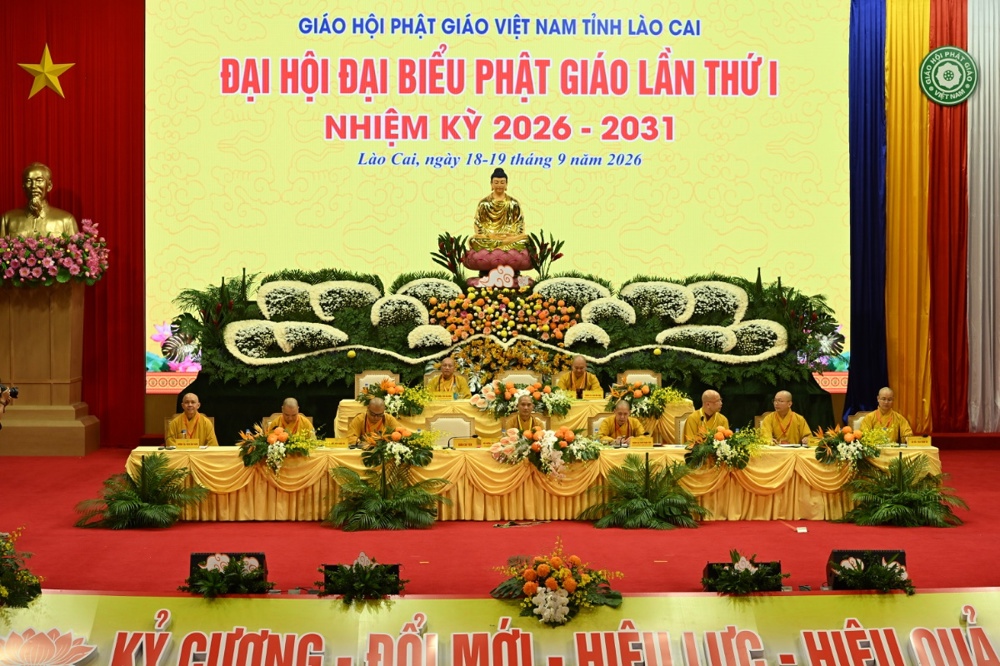 Phiên làm việc ngày thứ nhất Đại hội Đại biểu Phật giáo tỉnh Lào Cai lần thứ I, nhiệm kỳ 2026 – 2031