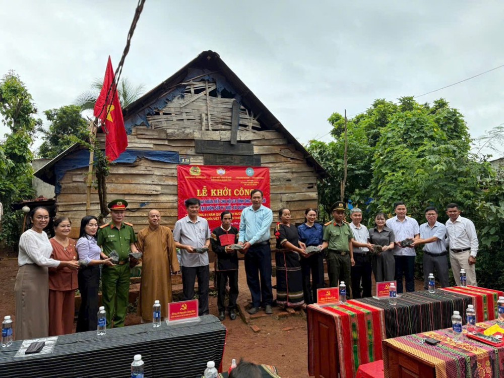 Đắk Lắk: Khởi công Nhà Đại đoàn kết cho hộ nghèo nhân dịp Quốc khánh 2/9
