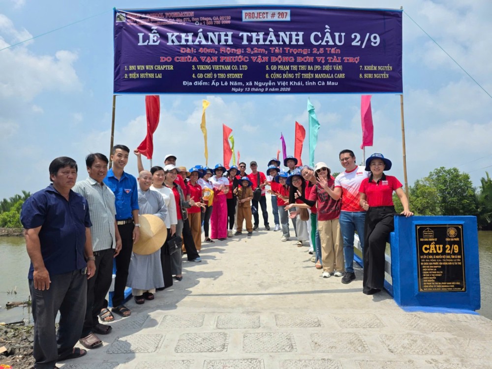 Cà Mau: Khánh thành cầu 2 tháng 9 tại ấp Lê Năm
