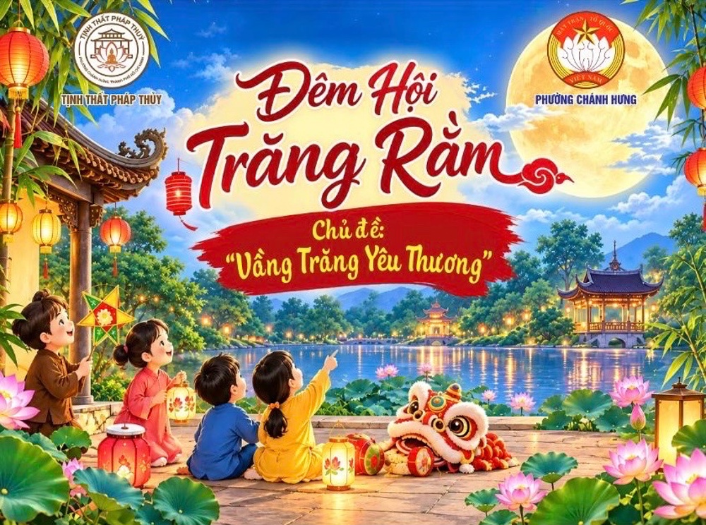 TP.HCM: Tịnh thất Pháp Thuỷ tổ chức Đêm hội Trung thu “Vầng trăng yêu thương” cho gần 400 em thiếu nhi
