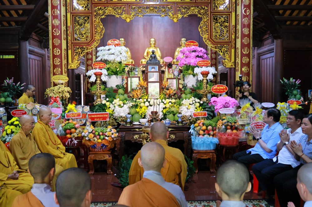 Tây Ninh: Trang nghiêm lễ húy kỵ cố Ni trưởng Thích Nữ Đạt Tâm tại chùa Pháp Minh