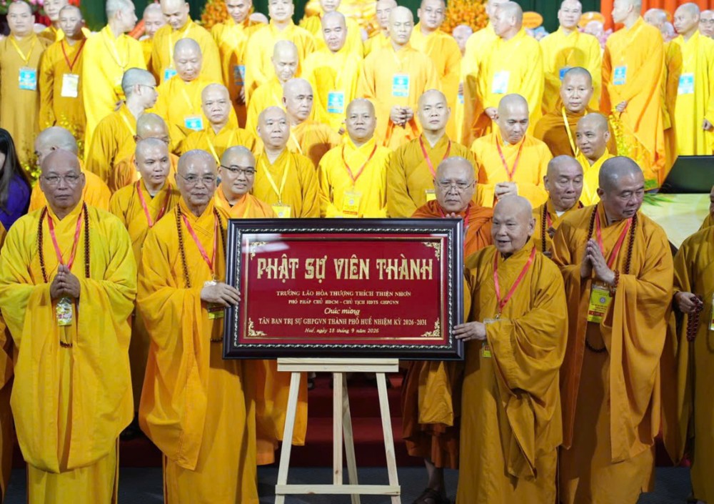 Huế: HT. Thích Huệ Phước được suy cử tân Trưởng ban BTS GHPGVN thành phố nhiệm kỳ 2026–2031