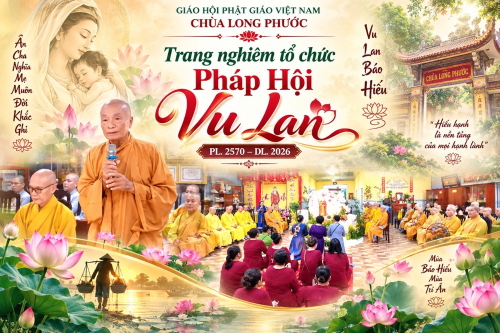 Vĩnh Long: Chùa long phước trang nghiêm tổ chức Pháp hội Vu Van PL, 2570 – DL. 2026