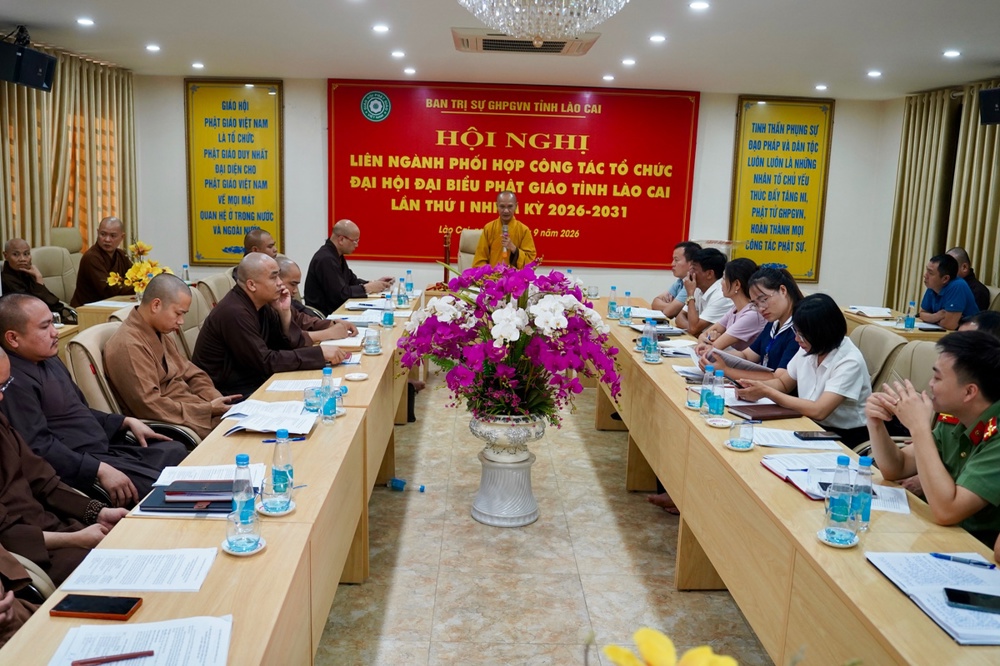 Lào Cai: Hội nghị liên ngành phối hợp công tác tổ chức Đại hội Đại biểu Phật giáo tỉnh lần thứ I nhiệm kỳ 2026 - 2031.