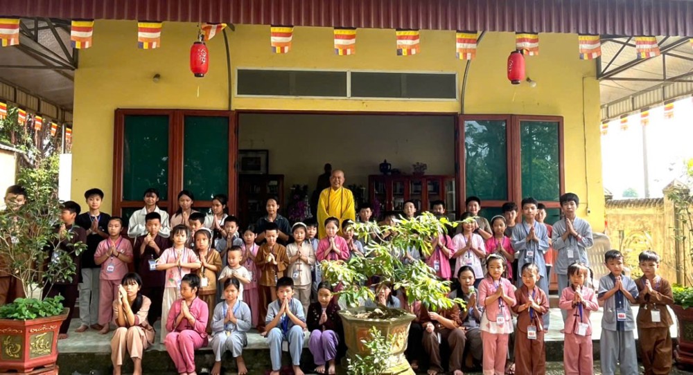 Thanh Hóa: Chùa Đống Cao tổ chức Khóa tu Ươm Mầm Hoa Sen lần thứ 22