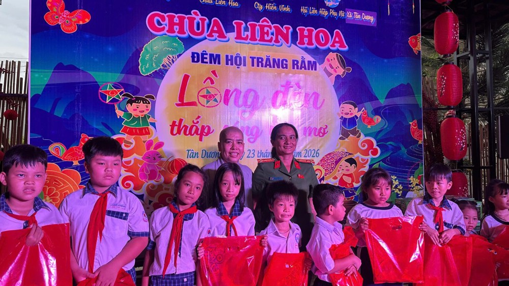 Đồng Tháp: Chùa Liên Hoa tổ chức chương trình “Lồng đèn thắp sáng ước mơ” năm 2026