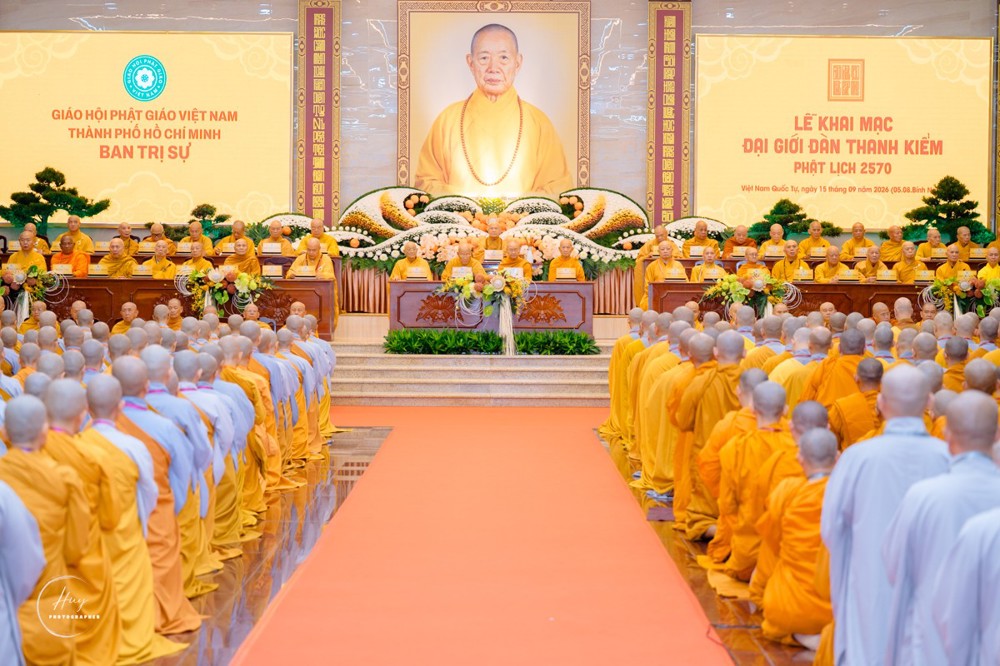 Trang nghiêm khai mạc Đại giới đàn Thanh Kiểm PL.2570 tại Việt Nam Quốc Tự