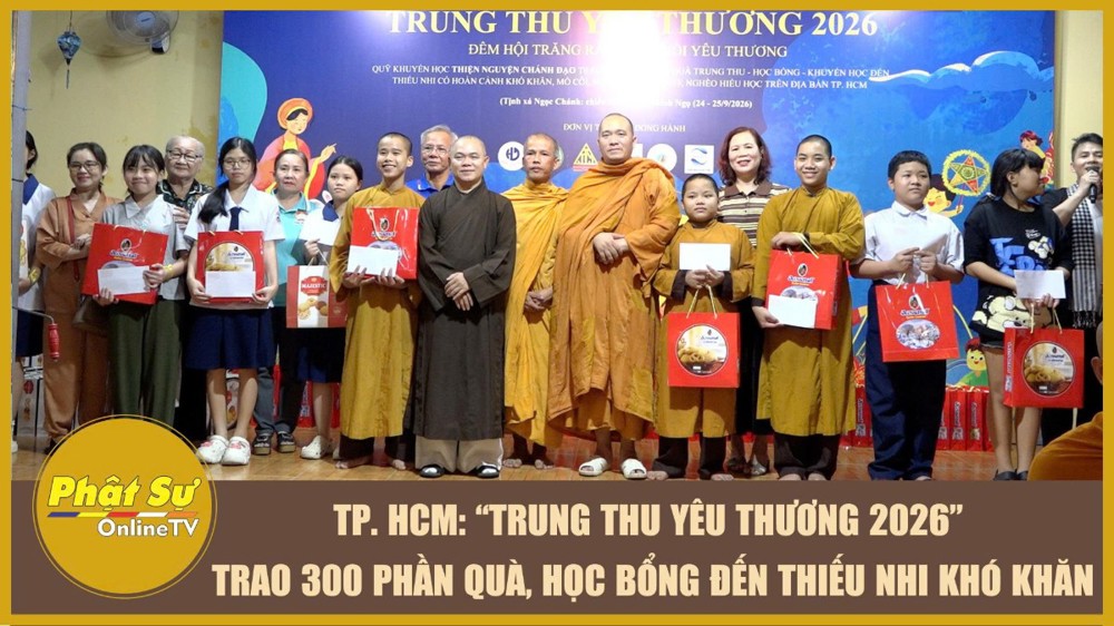 [Video] TP.HCM: “Trung thu yêu thương 2026” trao 300 phần quà, học bổng đến thiếu nhi khó khăn