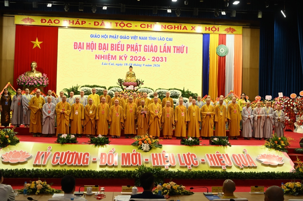 Lào Cai: Hoà thượng Thích Thanh Điện được tái suy cử Trưởng BTS GHPGVN tỉnh nhiệm kỳ 2026-2031