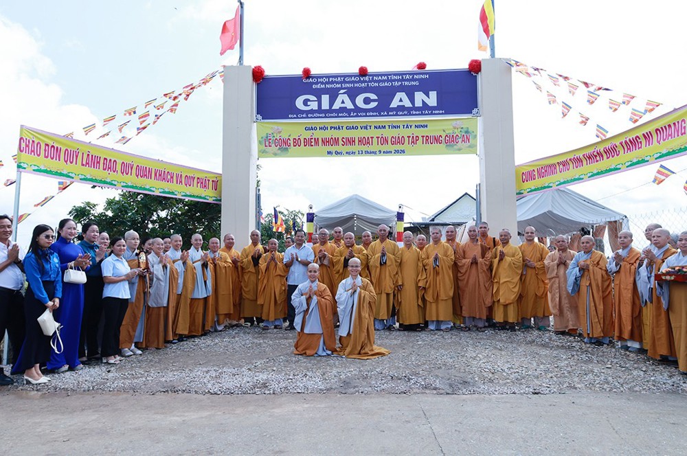 Tây Ninh: Lễ công bố điểm nhóm sinh hoạt Tôn giáo tập trung Giác An