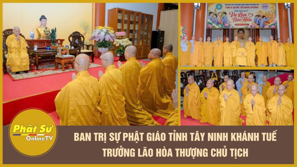 [Video] Ban Trị sự Phật giáo tỉnh Tây Ninh khánh tuế Trưởng lão Hòa thượng Chủ tịch