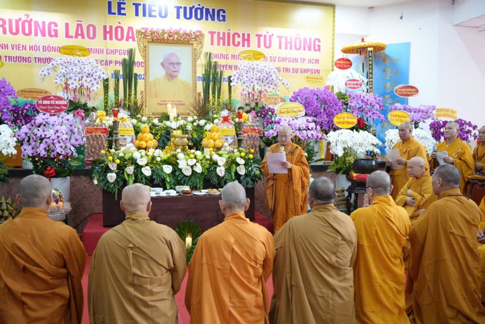 TP.HCM: Trang nghiêm lễ tưởng niệm Tiểu tường Trưởng lão Hòa thượng Thích Từ Thông
