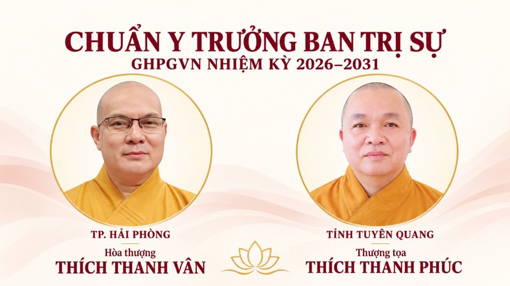 Trung ương Giáo hội chuẩn y tân Trưởng ban Trị sự Phật giáo Hải Phòng và Tuyên Quang