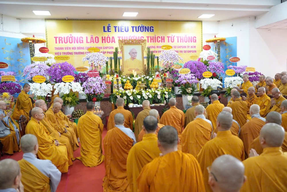 TP.HCM: Trang nghiêm lễ tưởng niệm Tiểu tường Trưởng lão Hòa thượng Thích Từ Thông