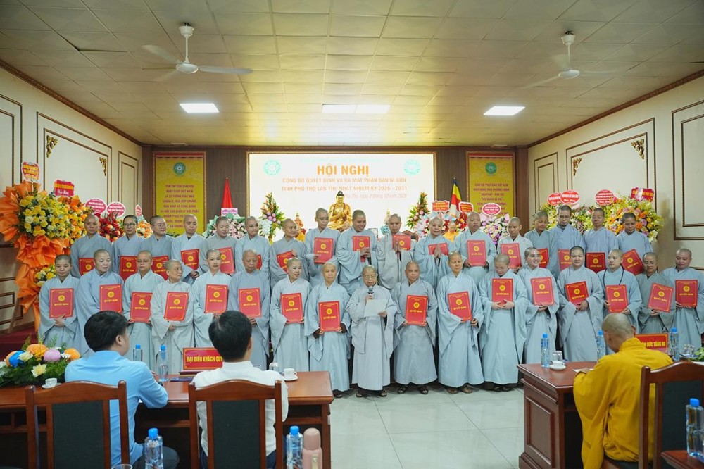 Phú Thọ: Hội nghị công bố quyết định và ra mắt Phân ban Ni giới GHPGVN tỉnh nhiệm kỳ 2026 - 2031