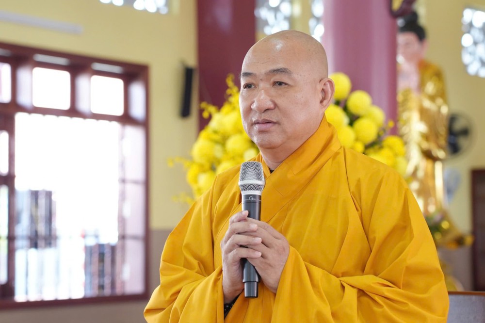Thượng tọa Thích Phước Nguyên thuyết giảng tại khóa tu “Tam nhựt hành trì lời dạy Tổ Thầy” 