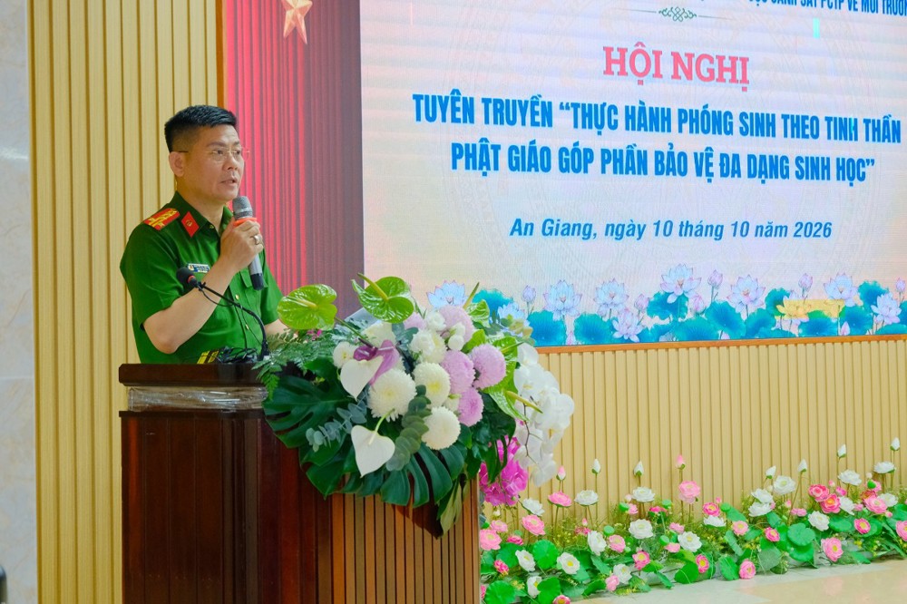 Đại tá Nguyễn Bá Thành: Phóng sinh cần gắn lòng từ bi với trách nhiệm bảo vệ thiên nhiên