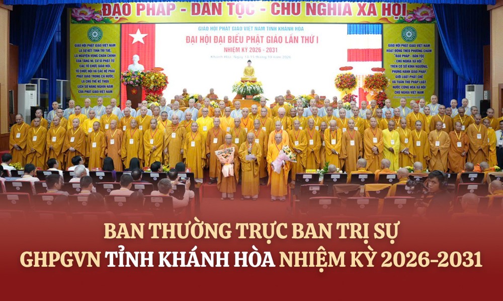 Danh sách và chức danh Ban Thường trực Ban Trị sự GHPGVN tỉnh Khánh Hòa, nhiệm kỳ 2026-2031